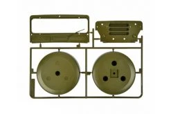 0005750 | Tamiya Wild Willy 2 Green Windscreen, Grill & Spare Tyre (Parts Bag J)