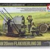 32554 | Tamiya 1/48 German 20mm Flakvierling 38 W/ Trailer Scaled Plastic Model Kit -Tamila Model Shop TAM 32554 00 1200x800 1