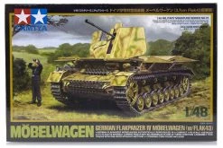 32573 | Tamiya 1/48 German Flakpanzer IV Mobelwagen Anti-Aircraft (w/ 3.7cm Flak43) Plastic Model Kit