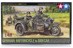32578 | Tamiya 1/48 German Motorcycle & Sidecar Scaled Plastic Model Kit