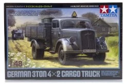 32585 | Tamiya 1/48 German 4x2 Cargo 3 Ton Truck Scaled Plastic Model Kit