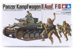 35009 | Tamiya 1/35 German Panzer Kampfwagen II Ausf. F/G Tank Scaled Plastic Model Kit