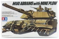 35158 | Tamiya 1/35 U.S. M1A1 Abrams Tank W/ Mine Plow Scaled Plastic Model Kit