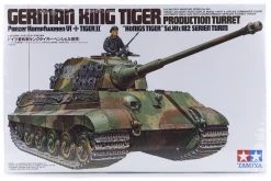 35164 | Tamiya 1/35 German King Tiger II Production Turret Sd.Kfz.182) Tank Scaled Plastic Model Kit