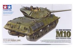 35350 | Tamiya 1/35 U.S. M10 Tank Destroyer Mid Production Tank Scaled Plastic Model Kit