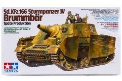 35353 | Tamiya 1/35 German Sturmpanzer IV Brummbar (Sd.Kfz.166) Spate Produktion Scaled Plastic Model Kit