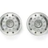 56517 | Tamiya 1/14 1.7" Truck Front Metal Plated Matte Silver Rims 2Pcs