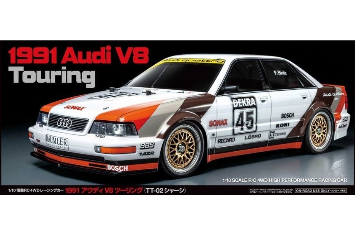58682A | Tamiya 1/10 TT-02 1991 Audi V8 Touring Electric RC Car Kit W/o ESC 12 58682A | Tamiya 1/10 TT-02 1991 Audi V8 Touring Electric RC Car Kit W/o ESC - Image 10