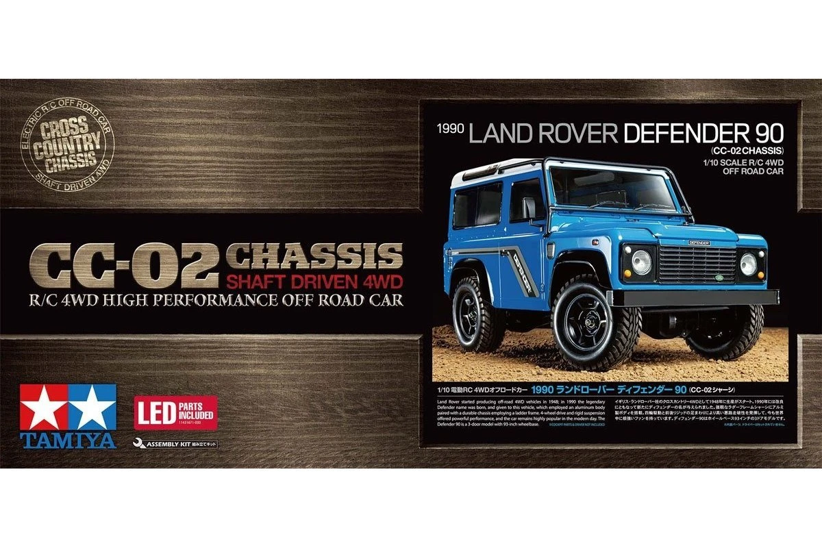 58700 | Tamiya 1/10 CC-02 Land Rover Defender 90 Electric Off Road RC Rock Crawler Kit 3 58700 | Tamiya 1/10 CC-02 Land Rover Defender 90 Electric Off Road RC Rock Crawler Kit