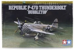 60770 | Tamiya 1/72 Republic P-47D Bubbletop Thunderbolt Fighter Scaled Plastic Model Kit