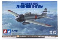 60784 | Tamiya 1/72 Mitsubishi A6M3 Hamp Model 32 Zero Fighter Scaled Plastic Model Kit