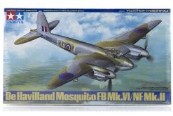 61062 | Tamiya 1/48 De Havilland Mosquito FB Mk.VI/NF Mk.II Bomber Scaled Plastic Model Kit