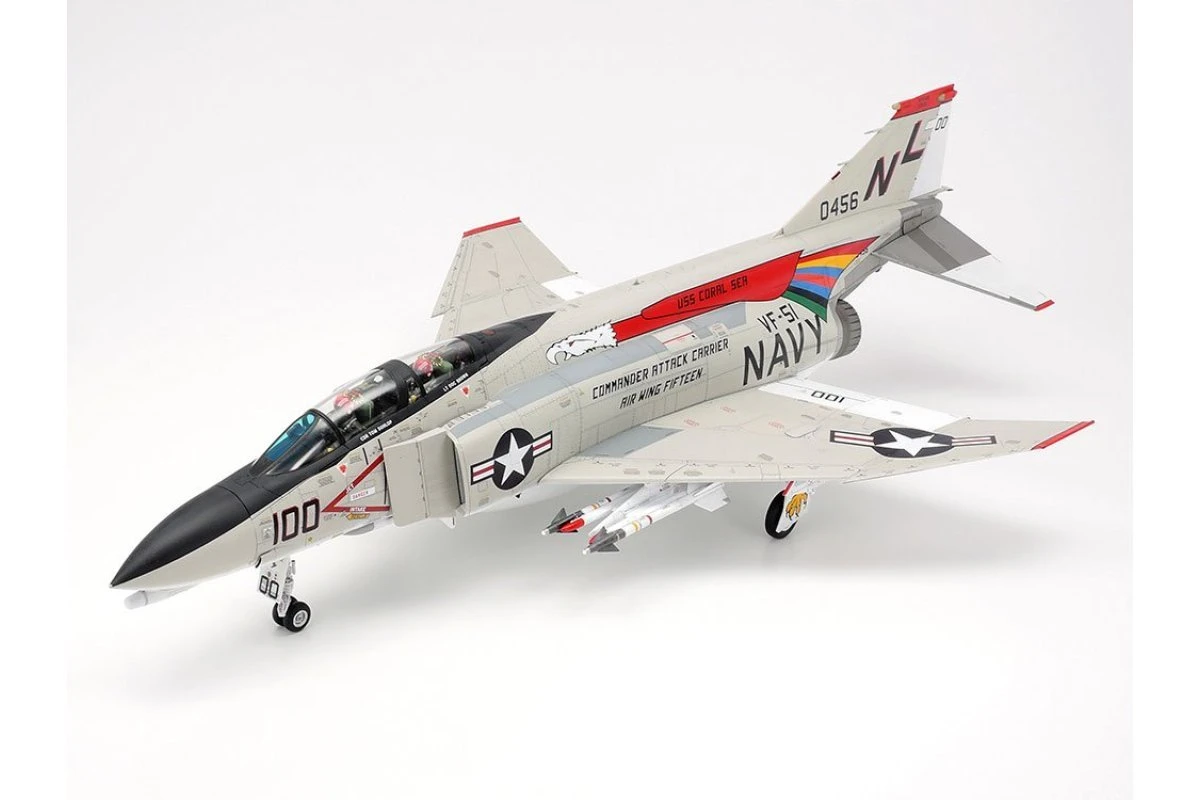 61121 | Tamiya 1/48 McDonnell Douglas F-4B Phantom II Fighter Jet Scaled Plastic Model Kit 4 61121 | Tamiya 1/48 McDonnell Douglas F-4B Phantom II Fighter Jet Scaled Plastic Model Kit - Image 2