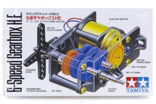 72005 | Tamiya 6-Speed High Efficiency Gearbox Set W/ Motor -Tamila Model Shop TAM 72005 00 1200x800 1