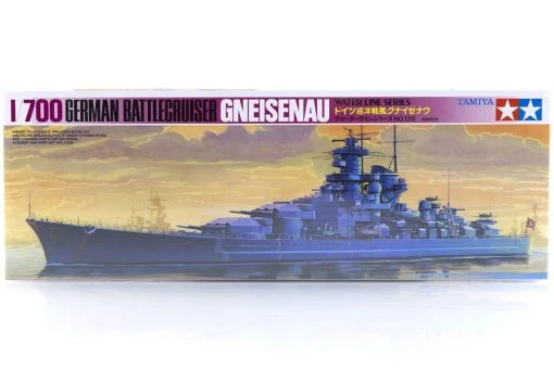 77520 | Tamiya 1/700 German Gneisenau Battlecruiser (Waterline Series) Plastic Model Kit -Tamila Model Shop TAM 77520 00 1200x800 1
