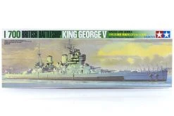 77525 | Tamiya 1/700 British King George V Battleship (Waterline Series) Plastic Model Kit