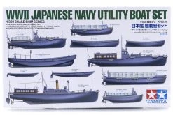 78026 | Tamiya 1/350 Japanese WWII Navy Utility Boat Set Scaled Plastic Model Kit